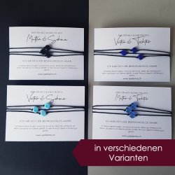 Glücksarmband- Trio HEXAGON verschiedene Varianten "Mutter& Söhne" ,"Vater& Söhne/ Töchter"