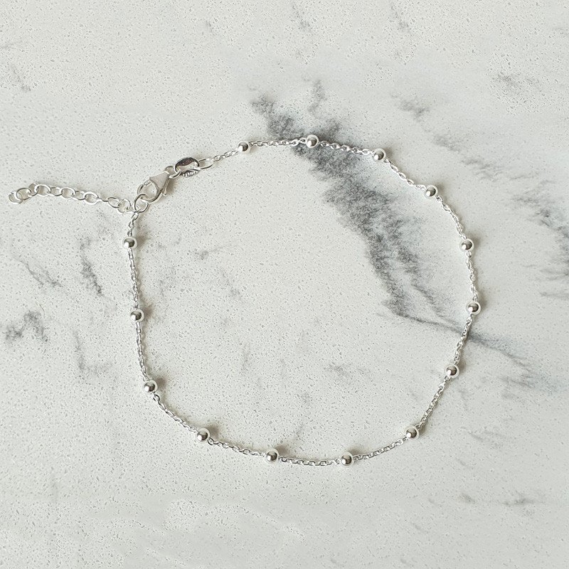 MILA- Fusskettchen 925 Silber vergoldet oder 925 Silber