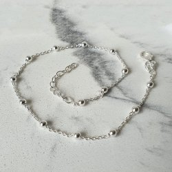 MILA- Fusskettchen 925 Silber vergoldet oder 925 Silber