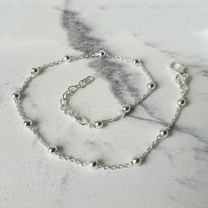 MILA- Fusskettchen 925 Silber vergoldet oder 925 Silber