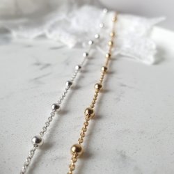 MILA- Fusskettchen 925 Silber vergoldet oder 925 Silber