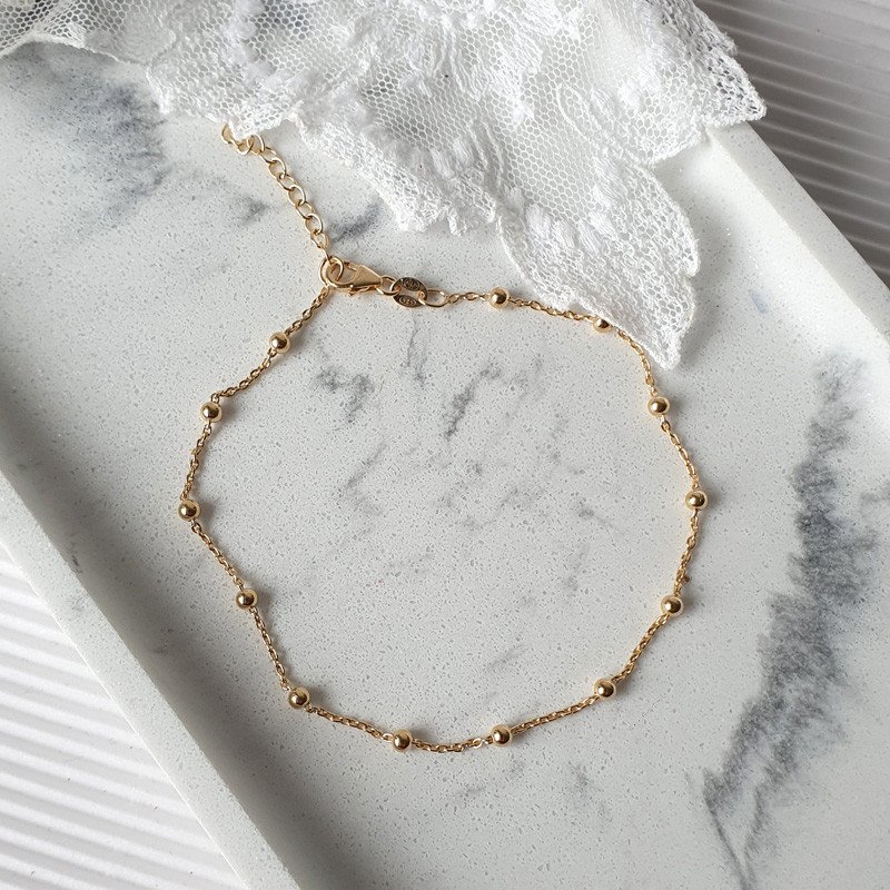 MILA- Fusskettchen 925 Silber vergoldet oder 925 Silber