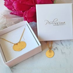 MILA - Personalisierbare Plättchenkette 925 Silber vergoldet