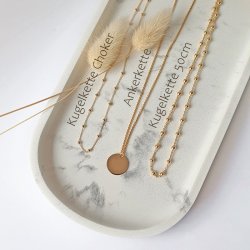 MILA - Personalisierbare Plättchenkette 925 Silber vergoldet