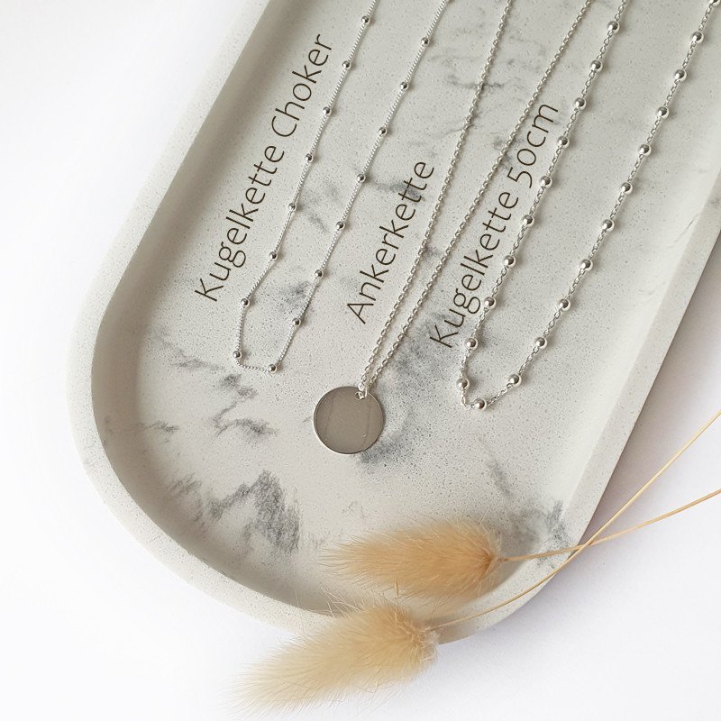 MILA - Personalisierbare Plättchenkette 925 Silber