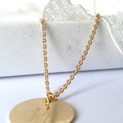 MILA - Personalisierbare Plättchenkette 925 Silber vergoldet