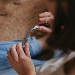 MILA - Personalisierbare Plättchenkette 925 Silber vergoldet