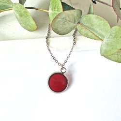 KAYA Cabochon- Kette Edelstahl