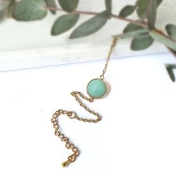 KAYA Cabochon- Armband Edelstahl vergoldet