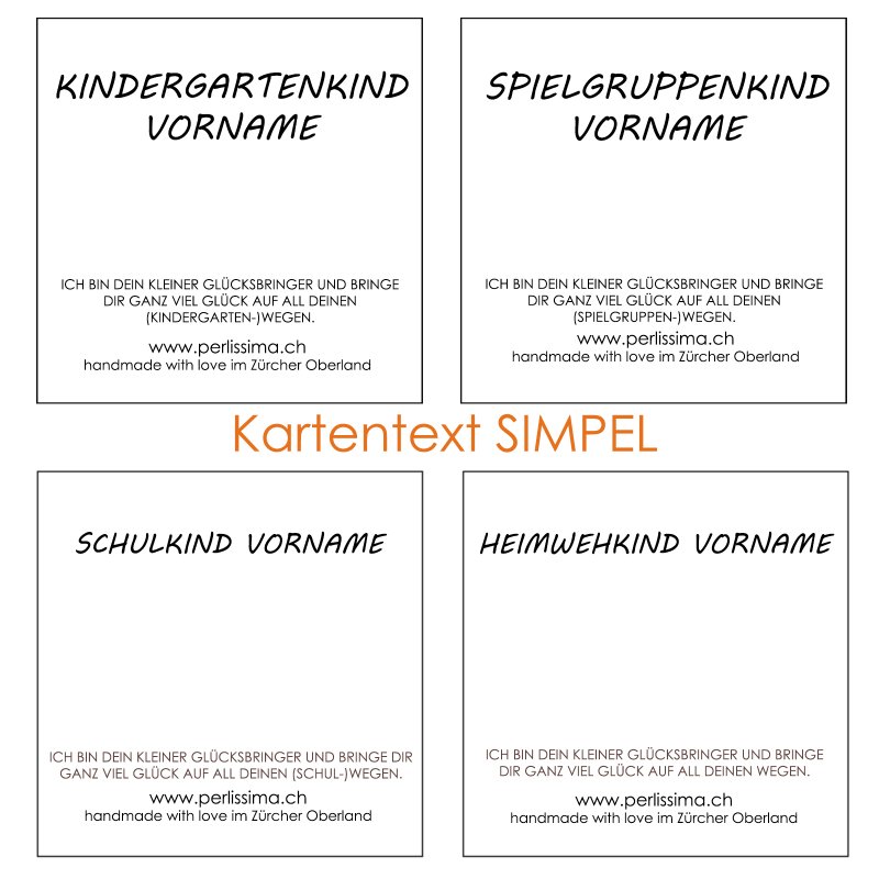 Kindergartenkind / Schulkind / Spielgruppenkind Glücksarmband
