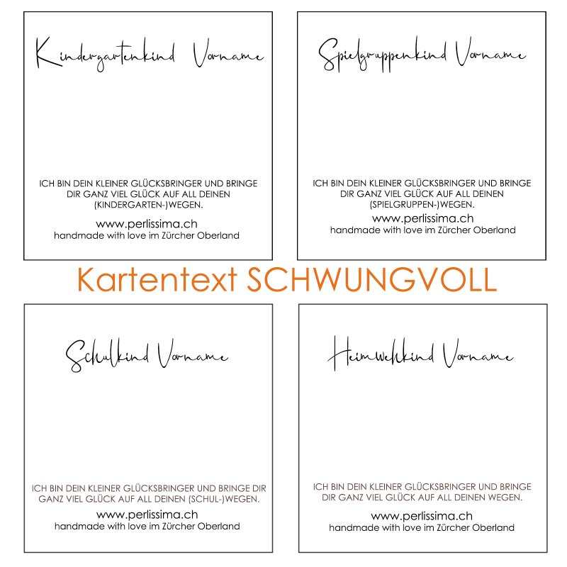 Kindergartenkind / Schulkind / Spielgruppenkind Glücksarmband