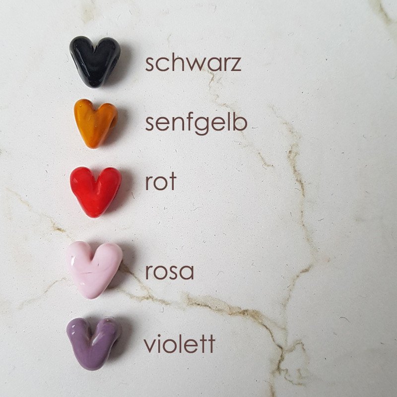 Freundschaftsarmband mit 2 Herzen – Farben & Text frei wählbar