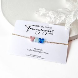 Glücksarmband HOCHZEIT 925 Silber vergoldet