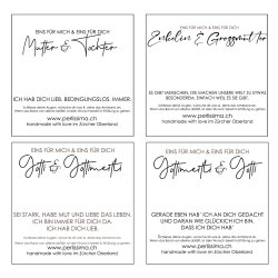 Glücksarmband- Set verschiedene Kartenvarianten