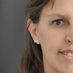 Ohrstecker BERG – Handgeschmiedete Bergsilhouette aus 925 Silber | Schmuck aus der Schweiz