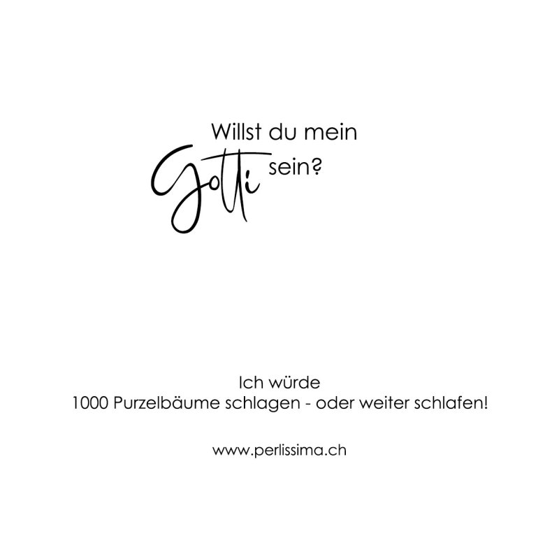 „Willst du mein Gotti sein?“ Armband – Handgefertigt in der Schweiz