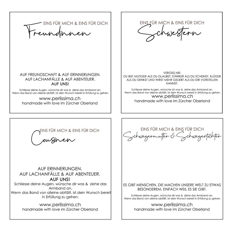 Glücksarmband-Set mit Glasherz | Limited Edition