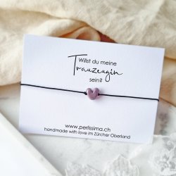 Glücksarmband Pop the question - willst du meine Trauzeugin/ mein Blumenmädchen sein? - HERZ
