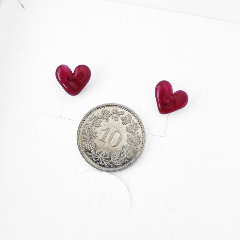 Ohrstecker GlasHERZ – Handgefertigte Herz Ohrringe aus Muranoglas