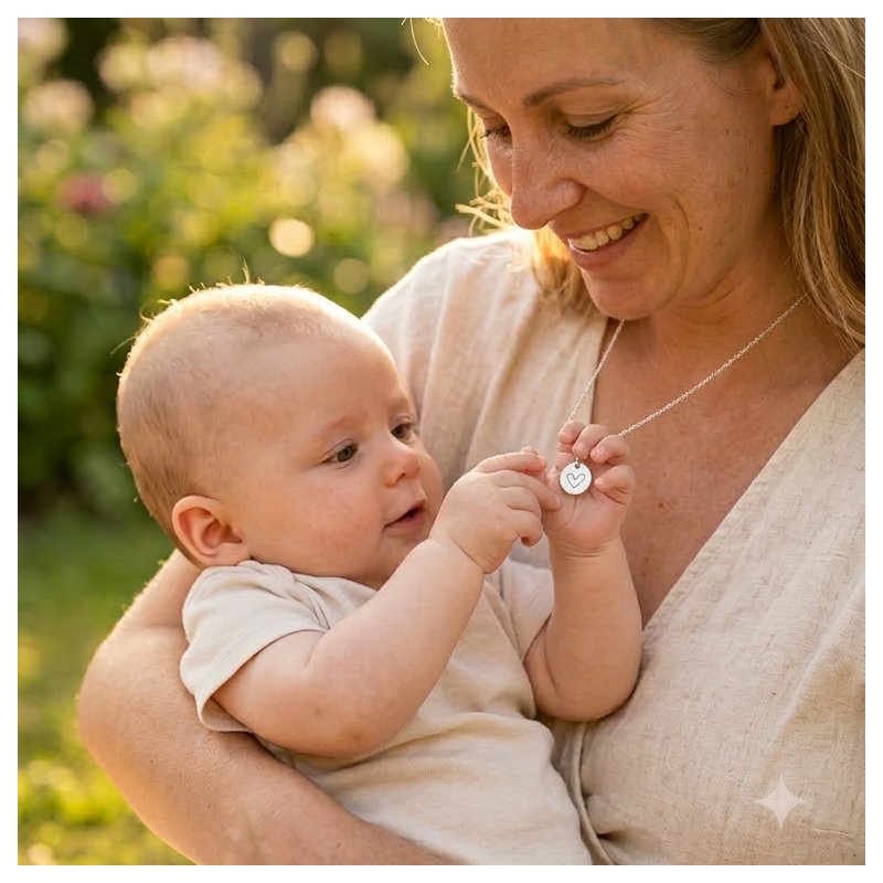 Personalisierte Silberkette mit Name – Herz oder Stern | LINA Perlissima