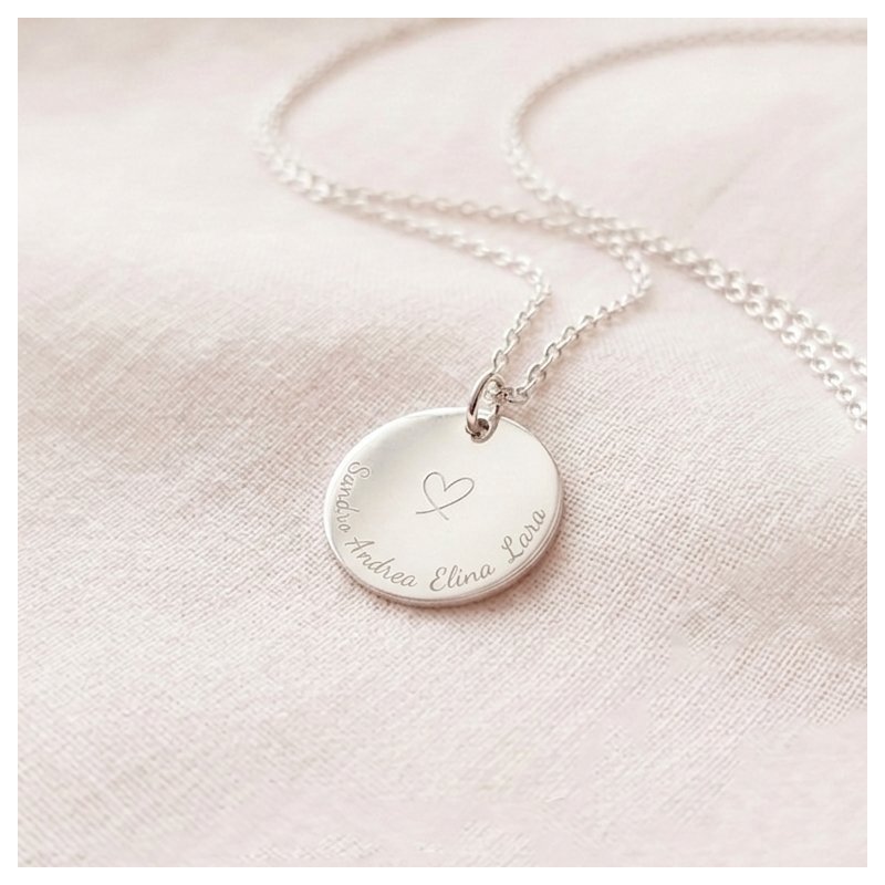 Personalisierte Silberkette mit Name – Herz oder Stern | LINA Perlissima