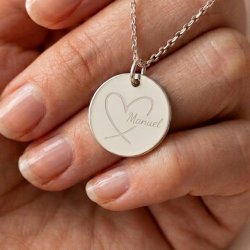 Personalisierte Silberkette mit Name – Herz oder Stern | LINA Perlissima