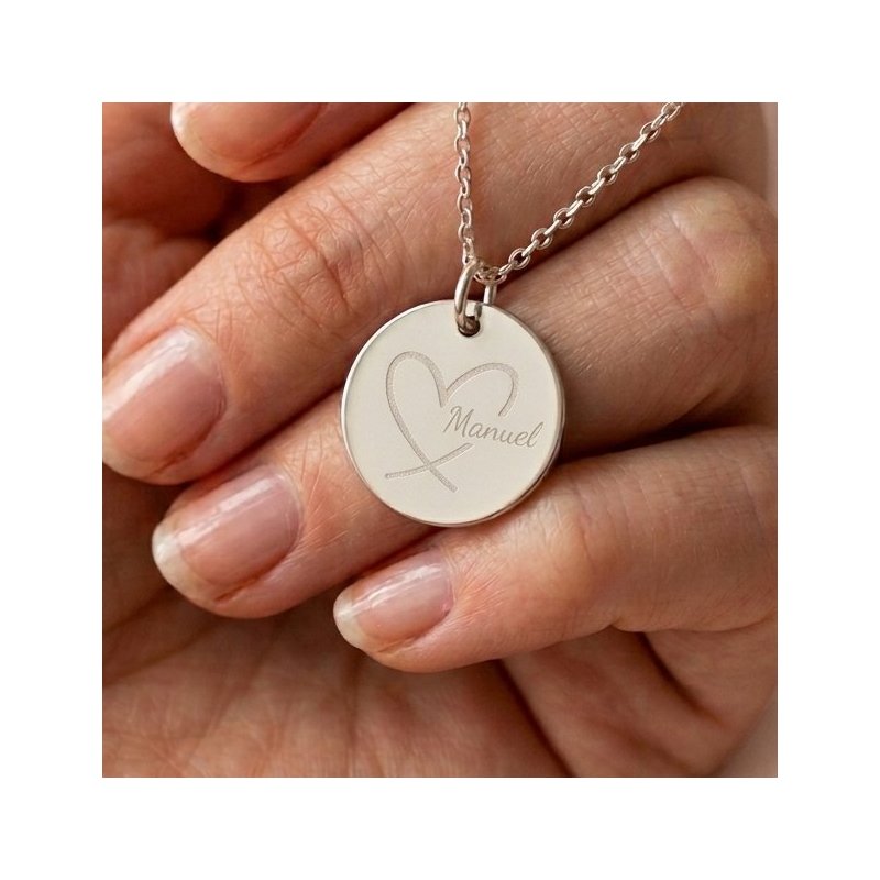 Personalisierte Silberkette mit Name – Herz oder Stern | LINA Perlissima