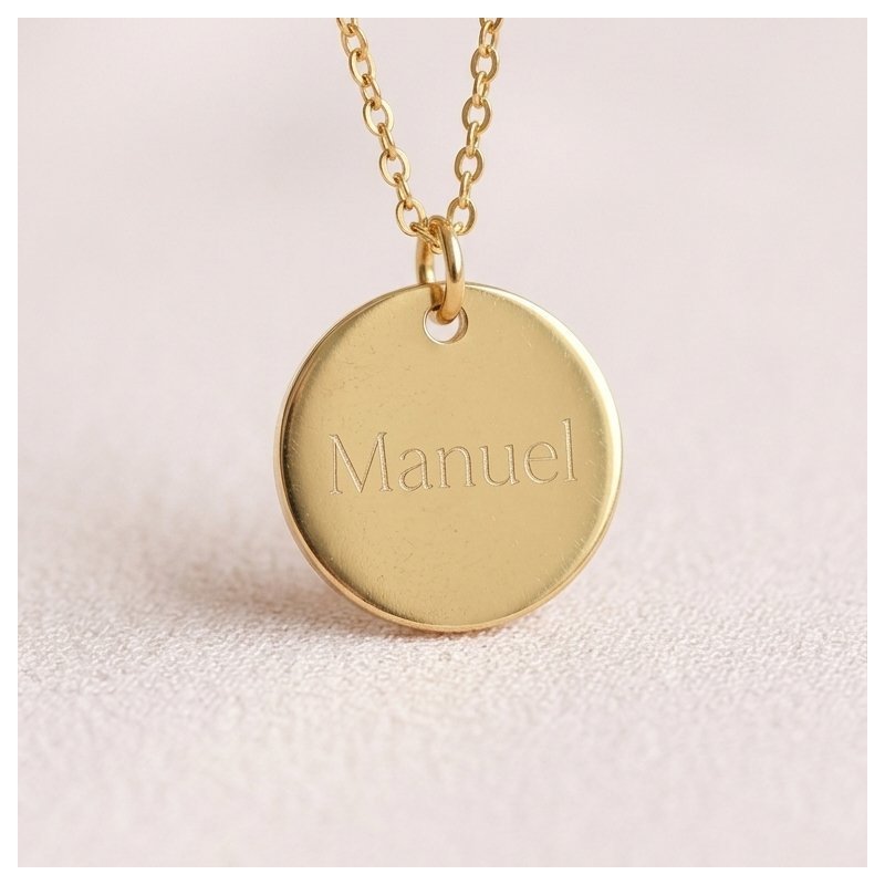 Personalisierte Silberkette 925 Silber vergoldet  mit Name – Herz oder Stern | LINA Perlissima