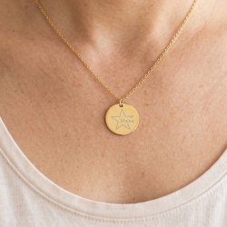 Personalisierte Silberkette 925 Silber vergoldet  mit Name – Herz oder Stern | LINA Perlissima