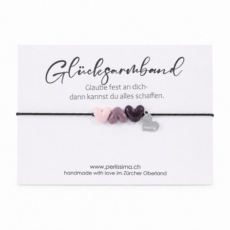 Glücksarmband mit Gravur – handgemacht Schweiz