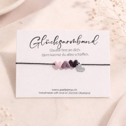 Glücksarmband mit Gravur – handgemacht Schweiz