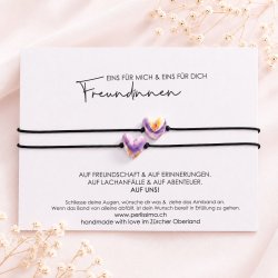 Glücksarmband-Set mit Glasherz | Limited Edition